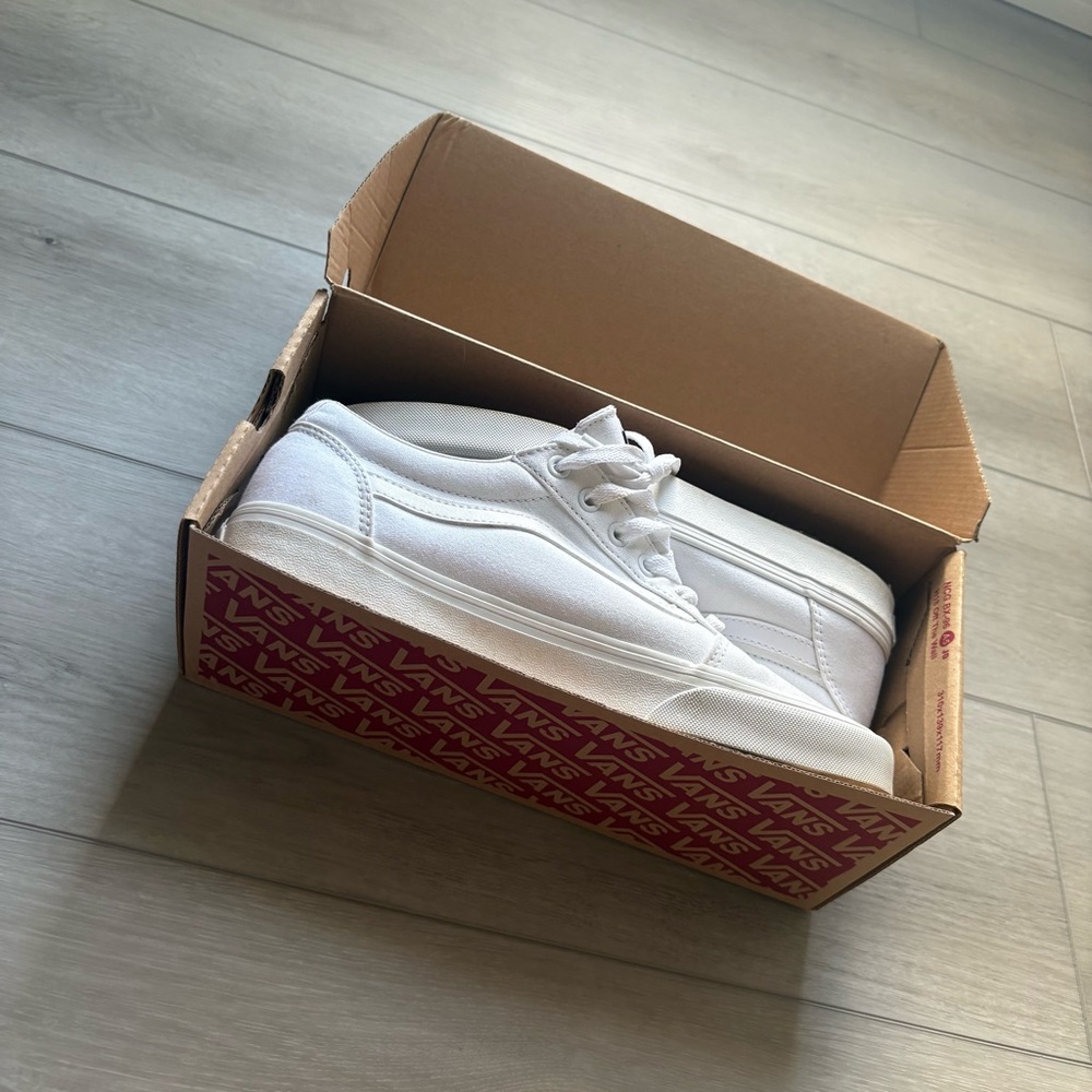 Vans All-White Canvas Sneakers
